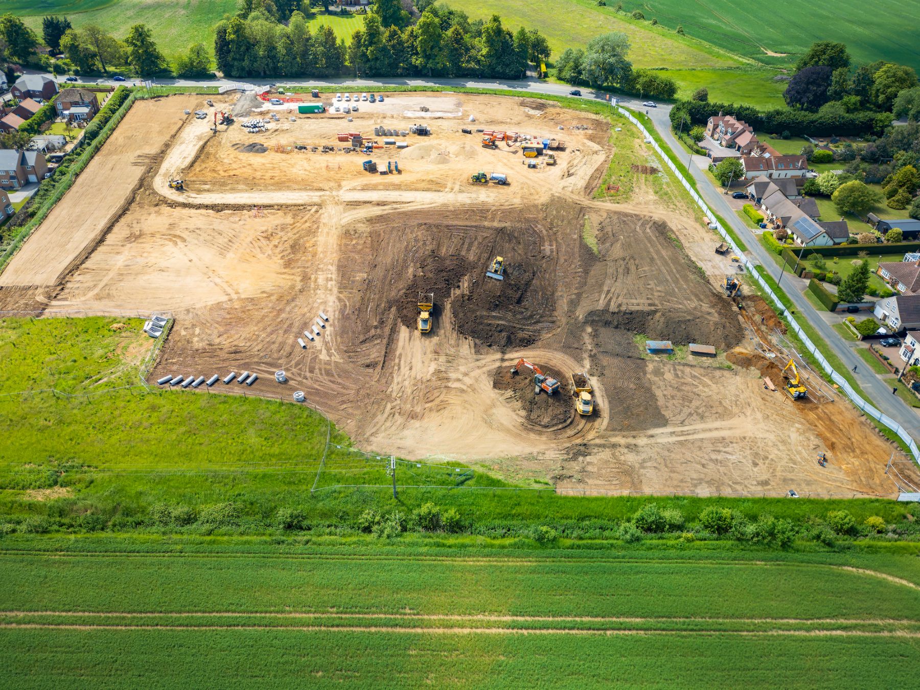 Land under development
